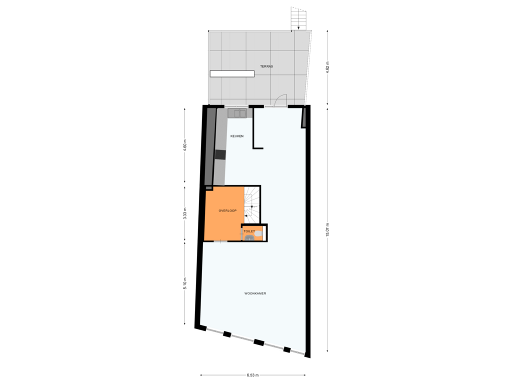 Bekijk plattegrond van Eerste Verdieping van Laarstraat 25