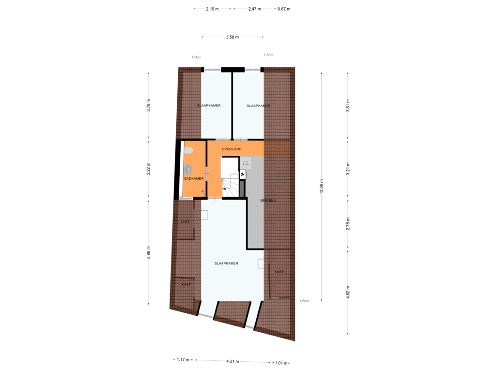 Bekijk plattegrond van Tweede verdieping van Laarstraat 25