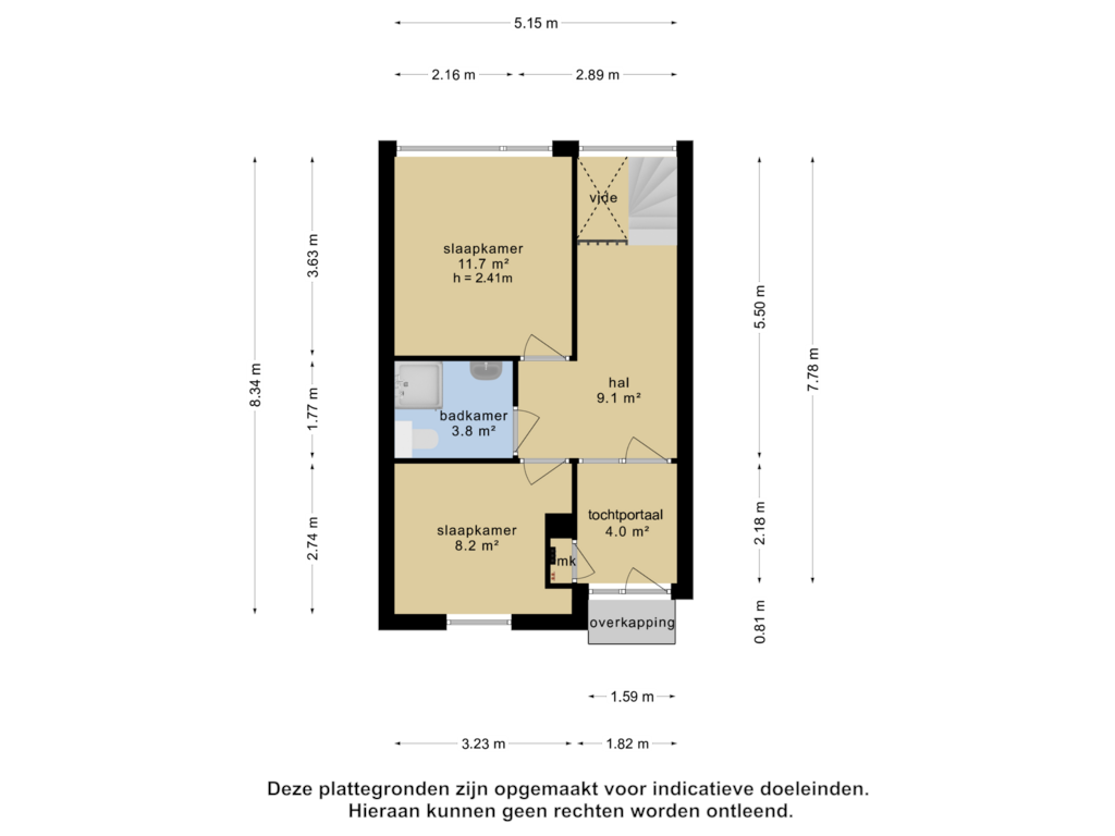 View floorplan of begane grond of van Lennepweg 321