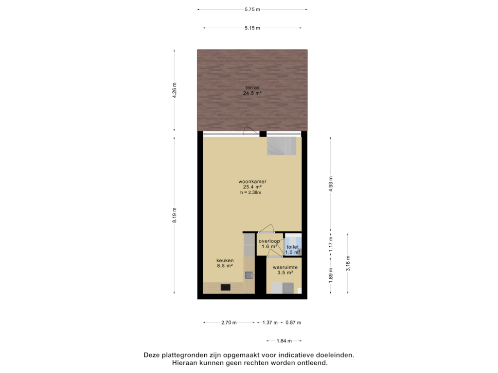 View floorplan of overzicht souterrain of van Lennepweg 321