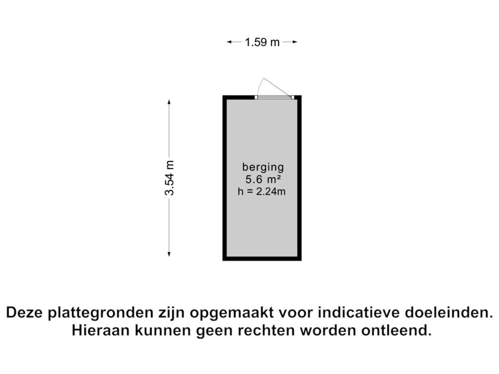 View floorplan of berging of van Lennepweg 321