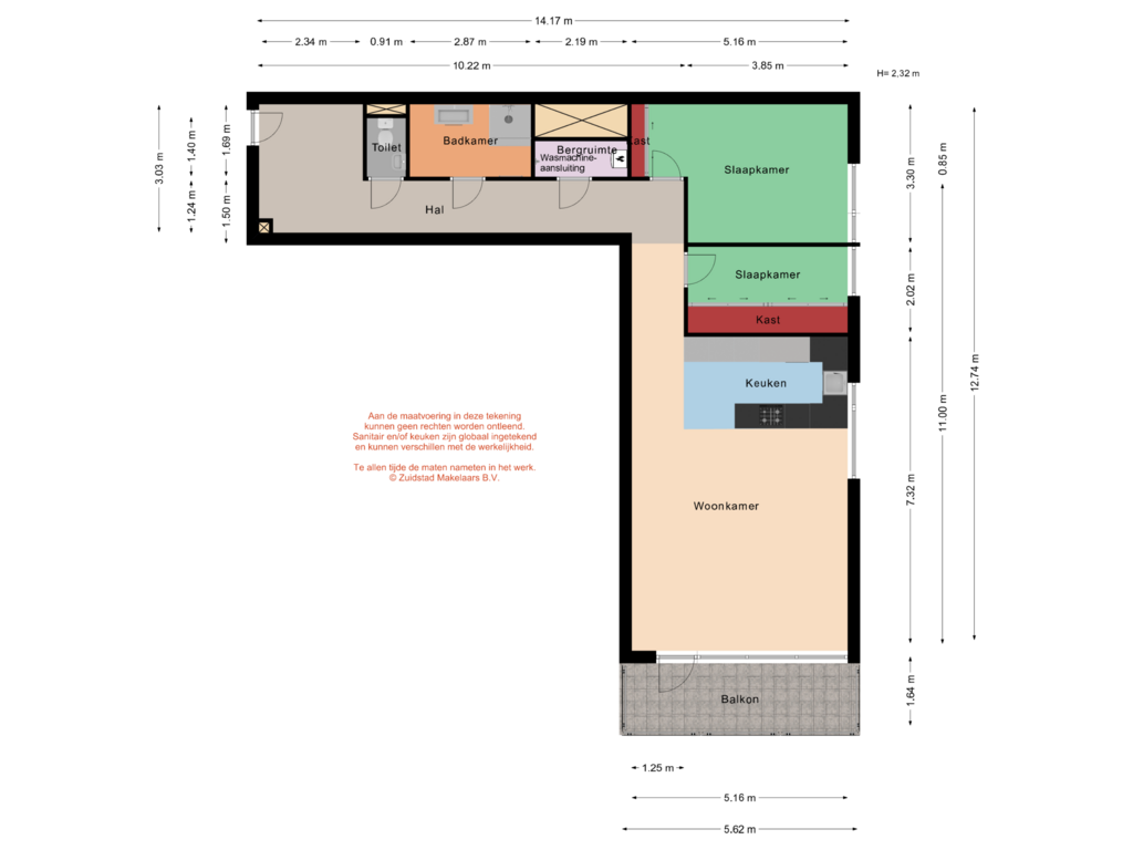 Bekijk plattegrond van Strevelsweg 826 - 5e verdieping van Strevelsweg 826