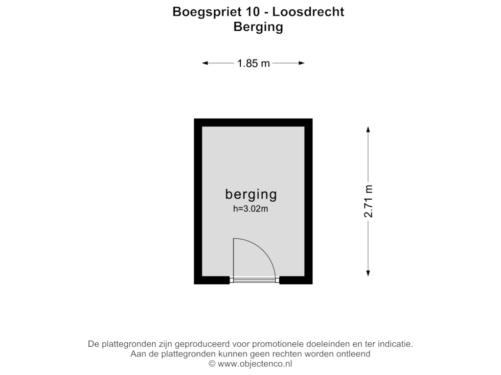 View floorplan of BERGING of Boegspriet 10