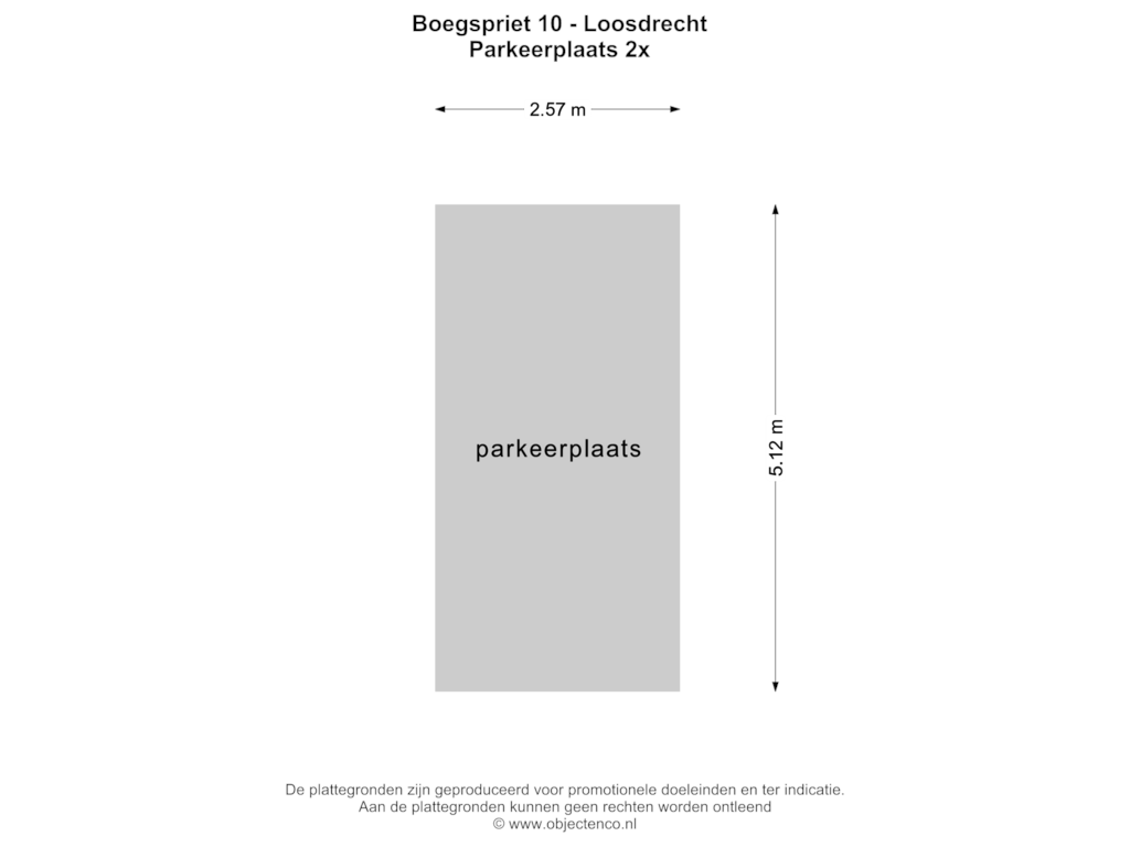 View floorplan of PARKEERPLAATS of Boegspriet 10