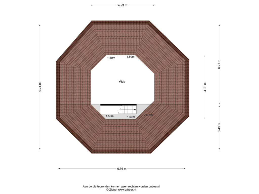 View floorplan of Zolder of West-Havendijk 112