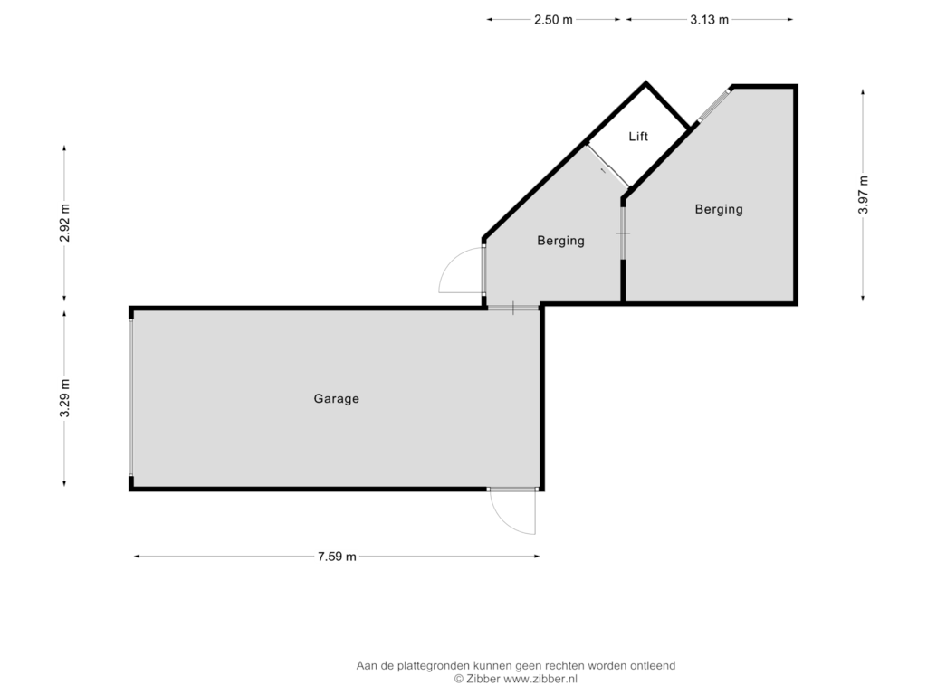 View floorplan of Garage of West-Havendijk 112