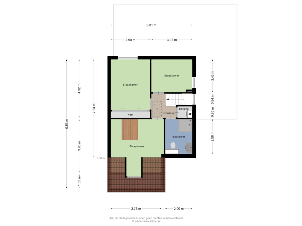 Bekijk plattegrond van Eerste verdieping van Zwartven 5