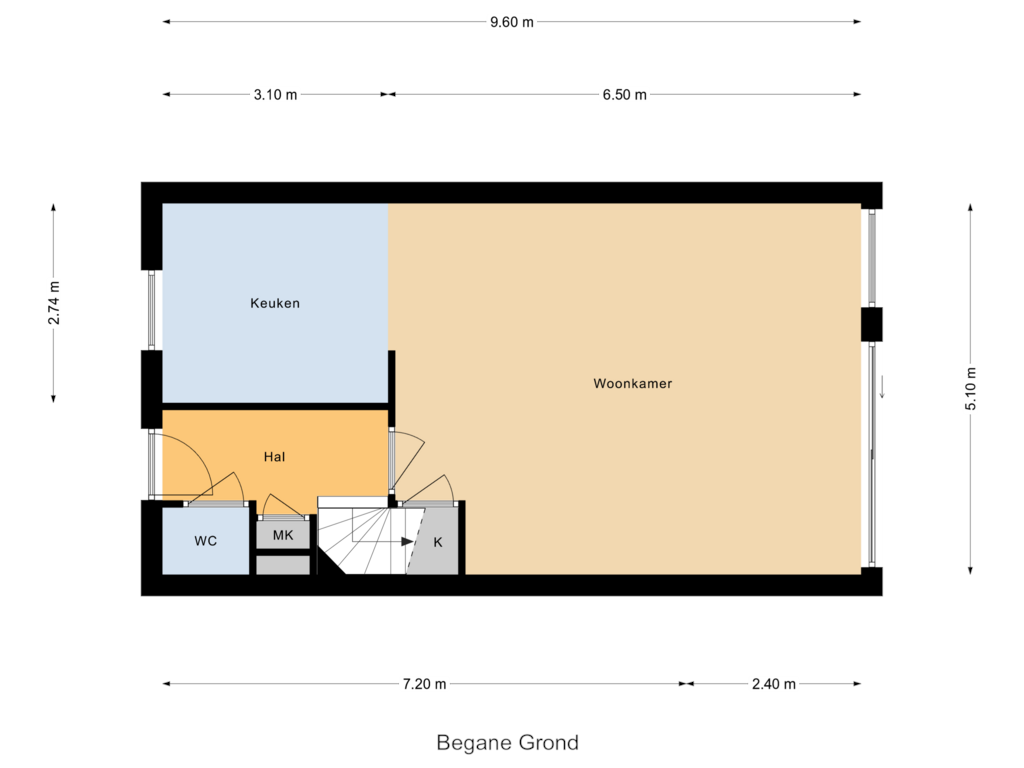 Bekijk plattegrond van Begane Grond van Sonate 61