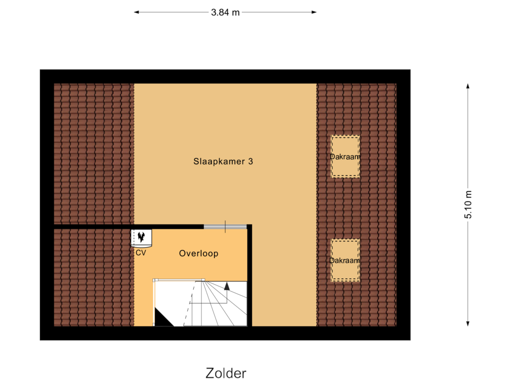 Bekijk plattegrond van Zolder van Sonate 61