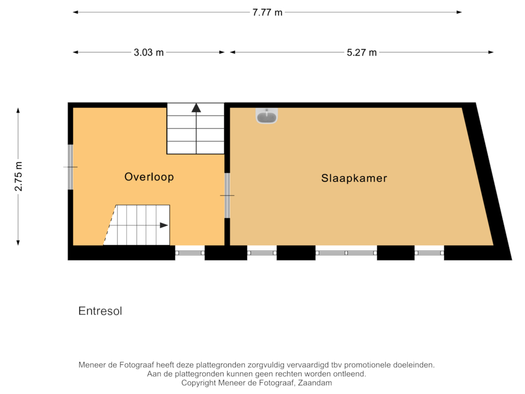 Bekijk plattegrond van Entresol van Langepad 27