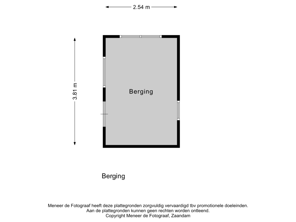 Bekijk plattegrond van Berging van Langepad 27