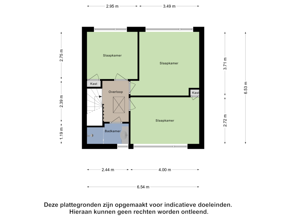 Bekijk plattegrond van Eerste Verdieping van Nicolaas Beetsstraat 24