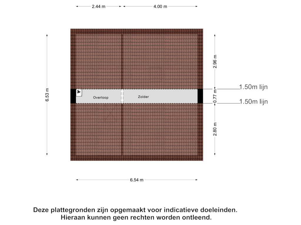 Bekijk plattegrond van Zolder van Nicolaas Beetsstraat 24