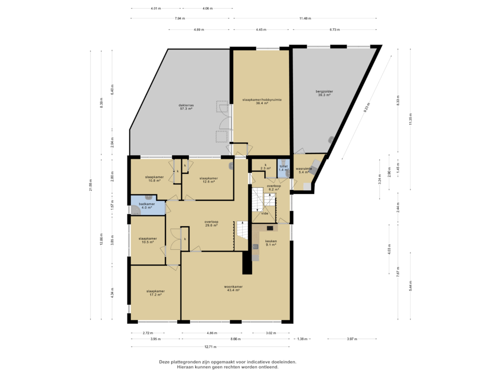 Bekijk plattegrond van 1e verdieping van De Kolk 19