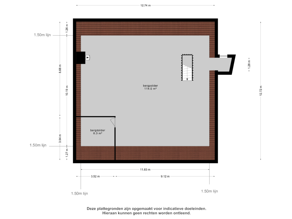 Bekijk plattegrond van 2e verdieping van De Kolk 19