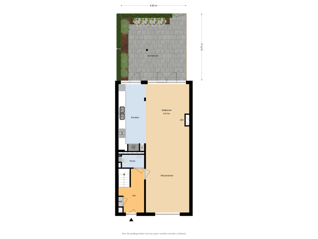 Bekijk plattegrond van Situatie van Lange Nieuwstraat 42-BS