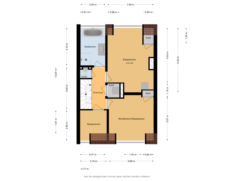 Bekijk plattegrond van 2e Verdieping van Lange Nieuwstraat 42-BS