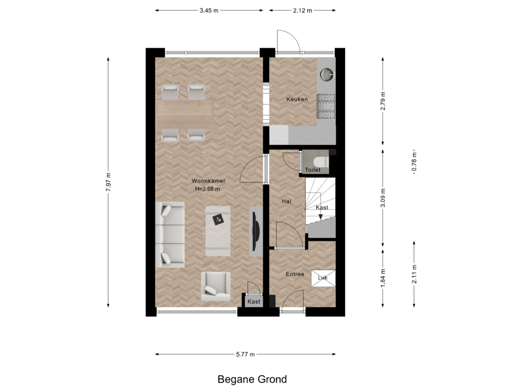 Bekijk plattegrond van Begane Grond van Pieter Stastokweg 22