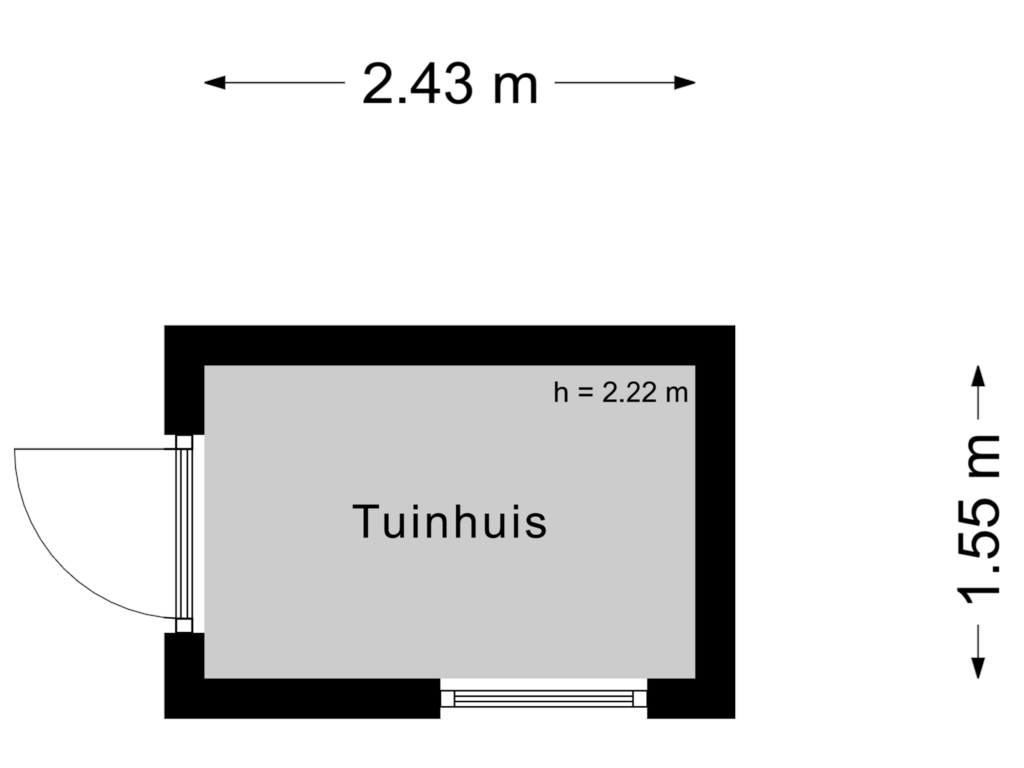 View floorplan of Tuinhuis of Bark 59