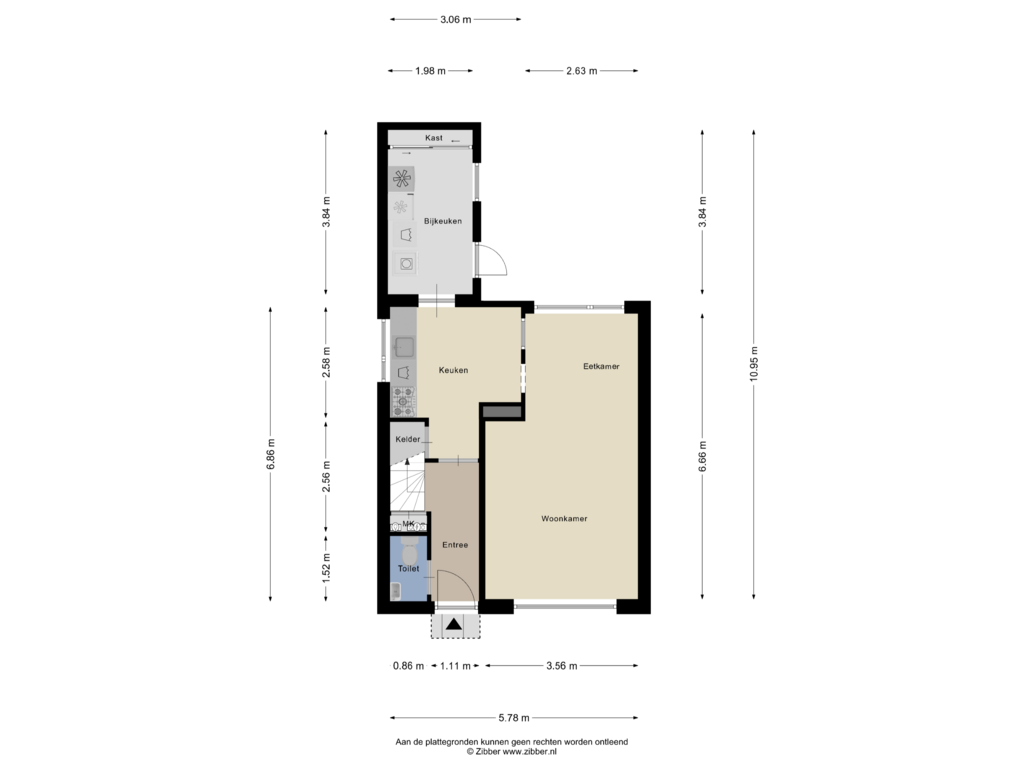 View floorplan of Begane grond of Pr. Bernhardstraat 3