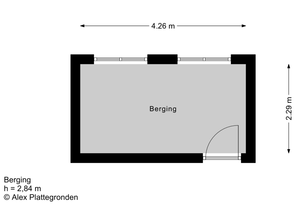 View floorplan of Berging of Oostduinlaan 42-C