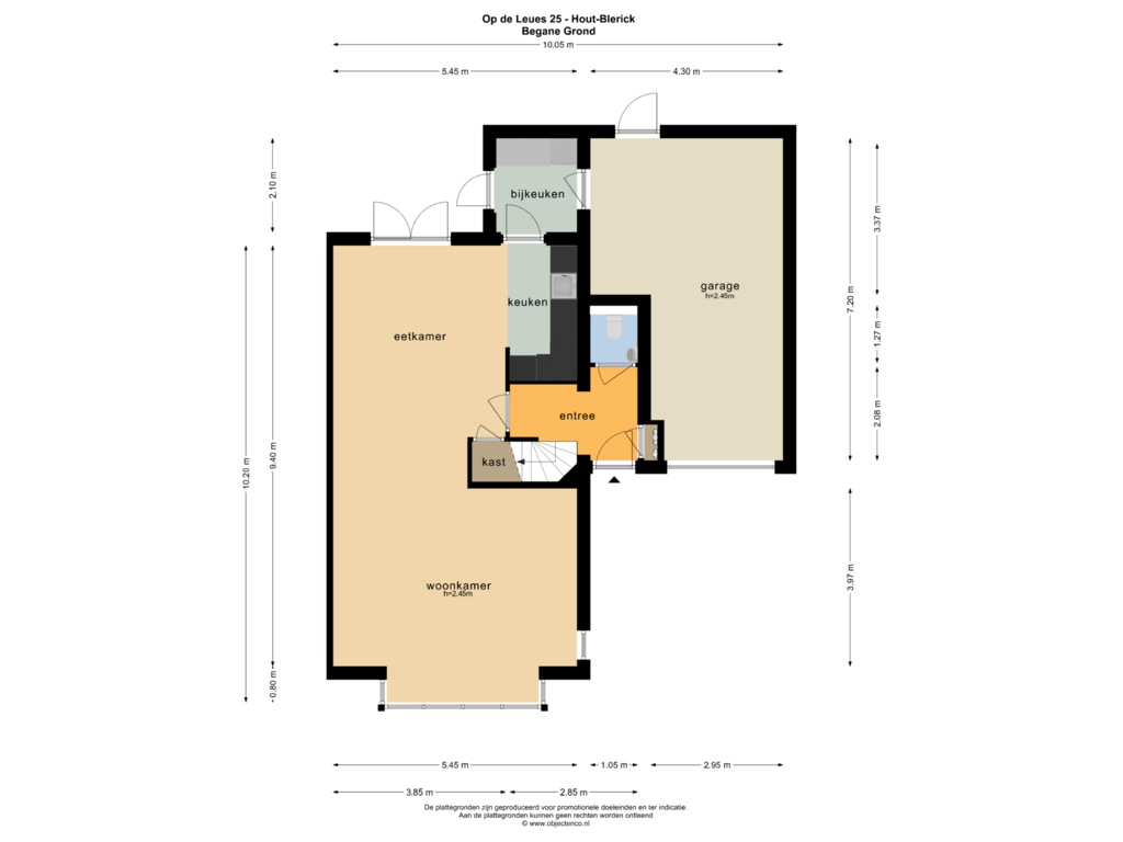 View floorplan of BEGANE GROND of Op de Leues 25