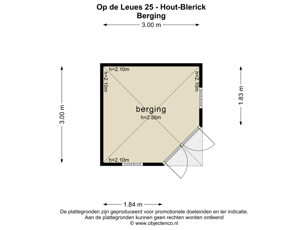 View floorplan of BERGING of Op de Leues 25