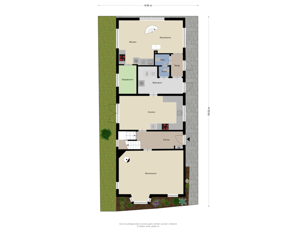 Bekijk plattegrond van Begane Grond _ Tuin van Fabrieksstraat 13