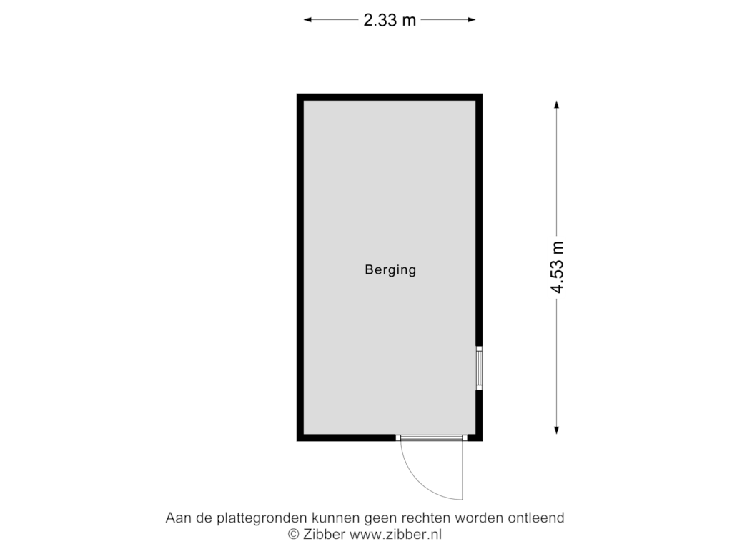 Bekijk plattegrond van Berging van Fabrieksstraat 13