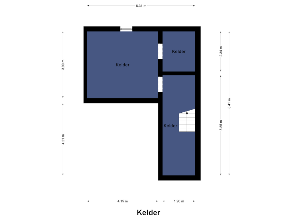 Bekijk plattegrond van Kelder van Gebroeklaan 41