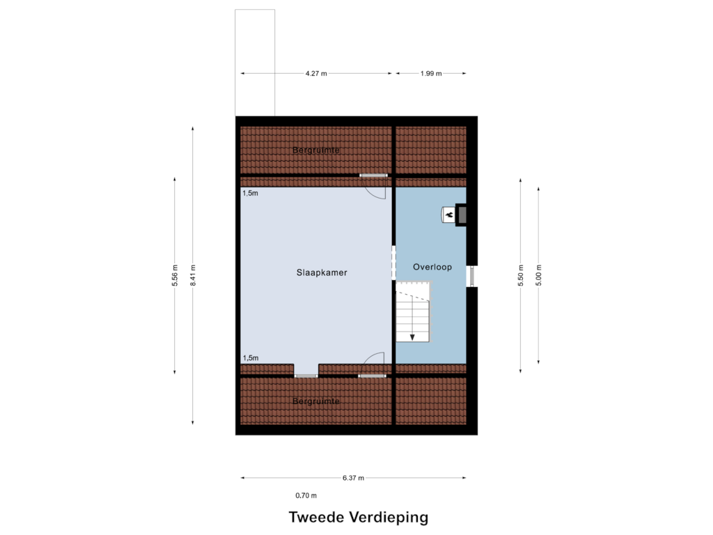 Bekijk plattegrond van Tweede Verdieping van Gebroeklaan 41