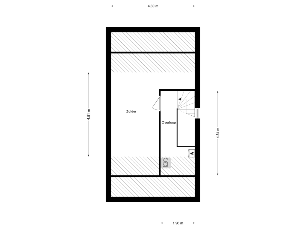 Bekijk plattegrond van 2e Verdieping van Reine Victoriaweg 51