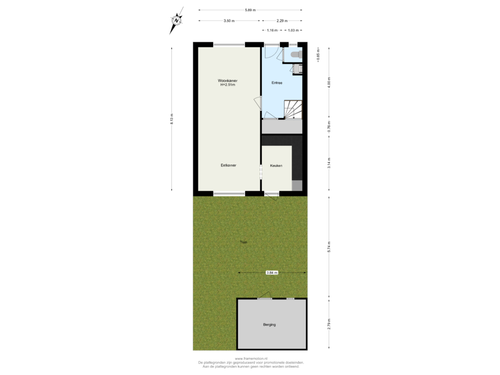 View floorplan of Begane Grond tuin of Schipholstraat 61