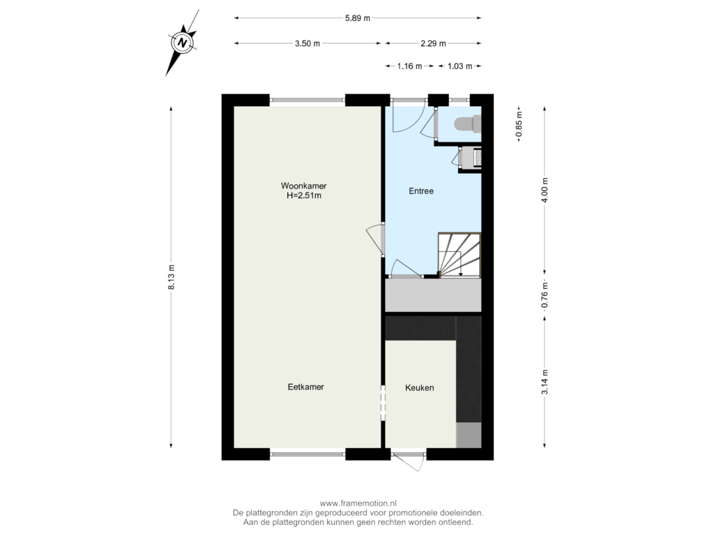 View floorplan of Begane Grond of Schipholstraat 61