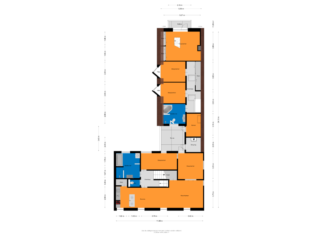 Bekijk plattegrond van Eerste Verdieping van Baroniestraat 32