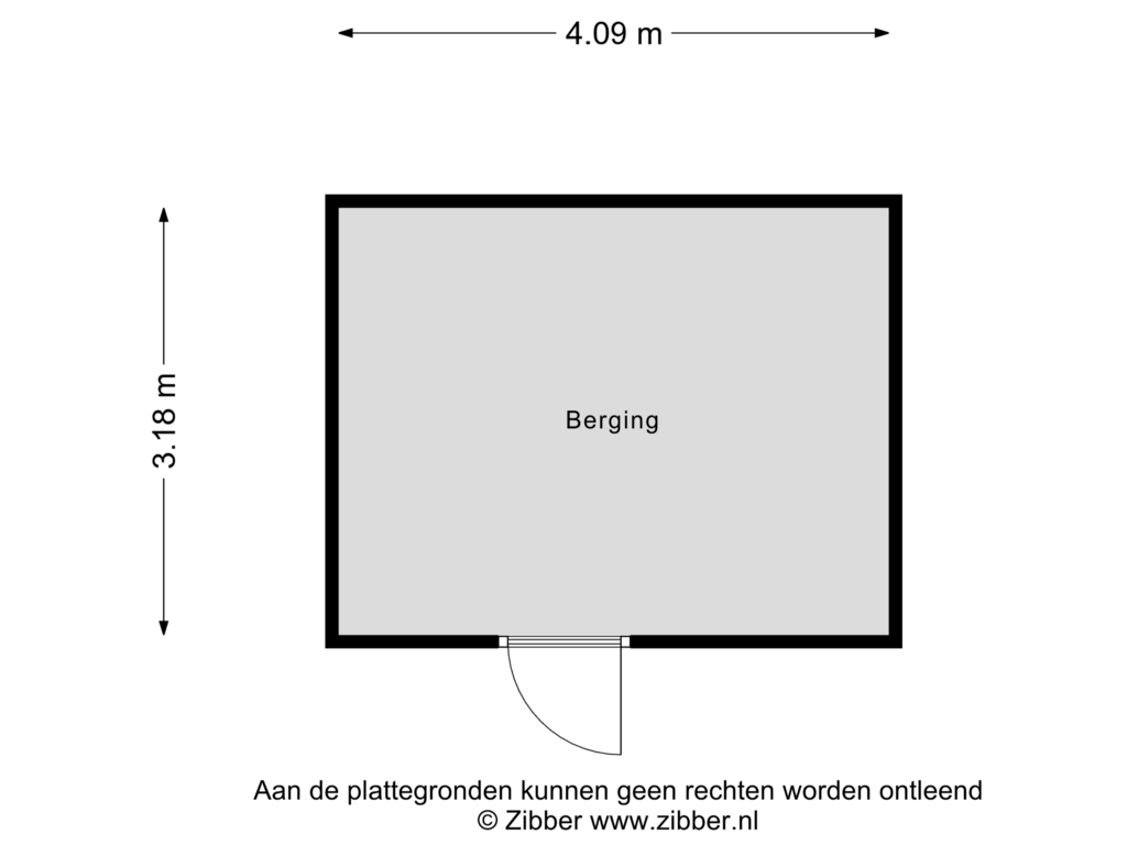 View floorplan of Berging of Bisonstraat 9