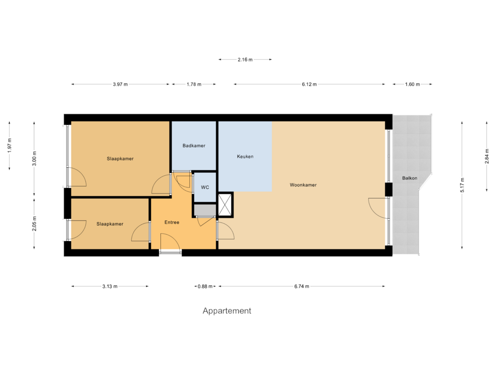 Bekijk plattegrond van Appartement van Tomatenplein 89