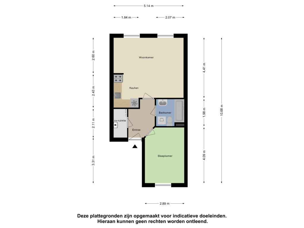 View floorplan of Appartement of Ekkerstraat 81