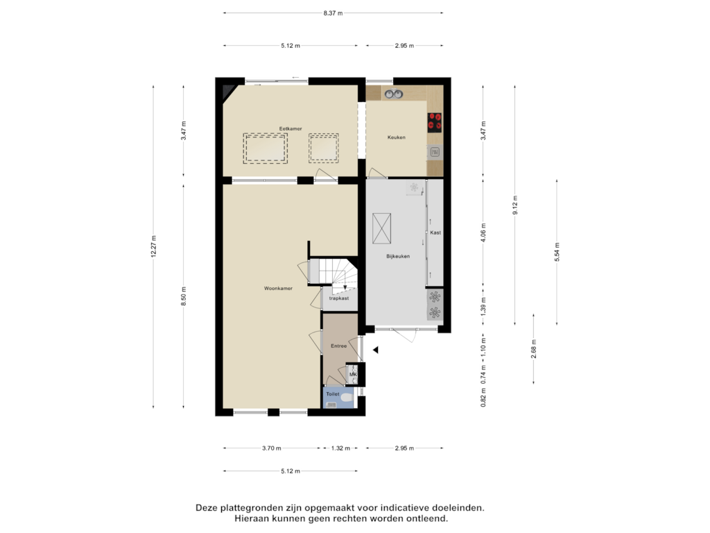 Bekijk plattegrond van Begane grond van Van Frezinstraat 17