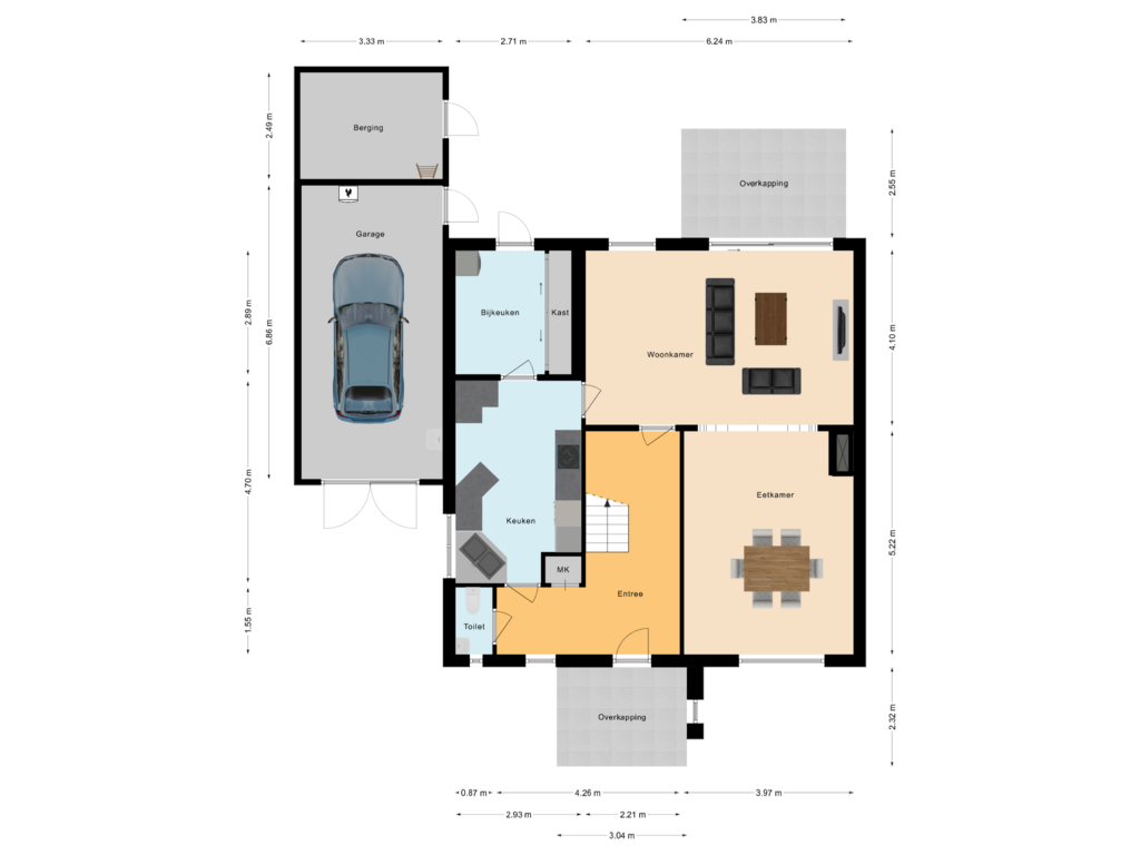 Bekijk plattegrond van Begane Grond van Stoelenmatter 41