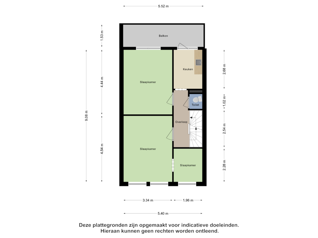 View floorplan of Eerste Verdieping of Grazendonkstraat 15-A