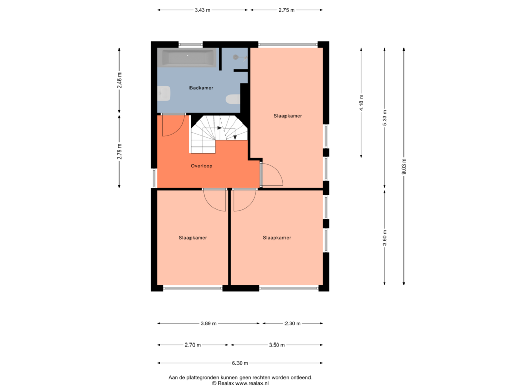 View floorplan of Verdieping 1 of Fluitekruid 43