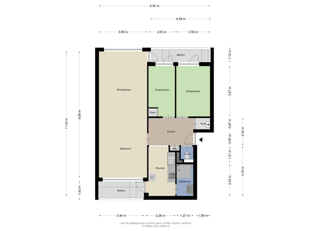 Bekijk plattegrond van Appartement van Van Lenneplaan 269