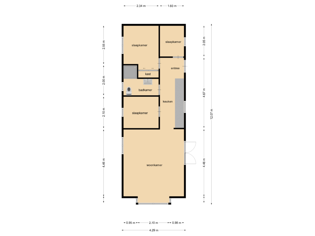 View floorplan of First floor of Varelseweg 211-1903