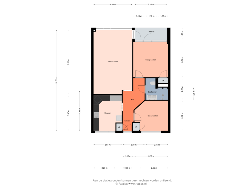 View floorplan of Verdieping 6 of Coornhertstraat 99