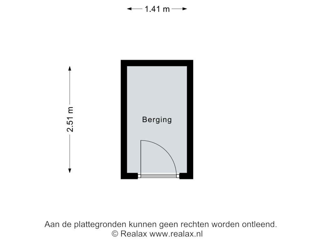 View floorplan of Berging of Coornhertstraat 99