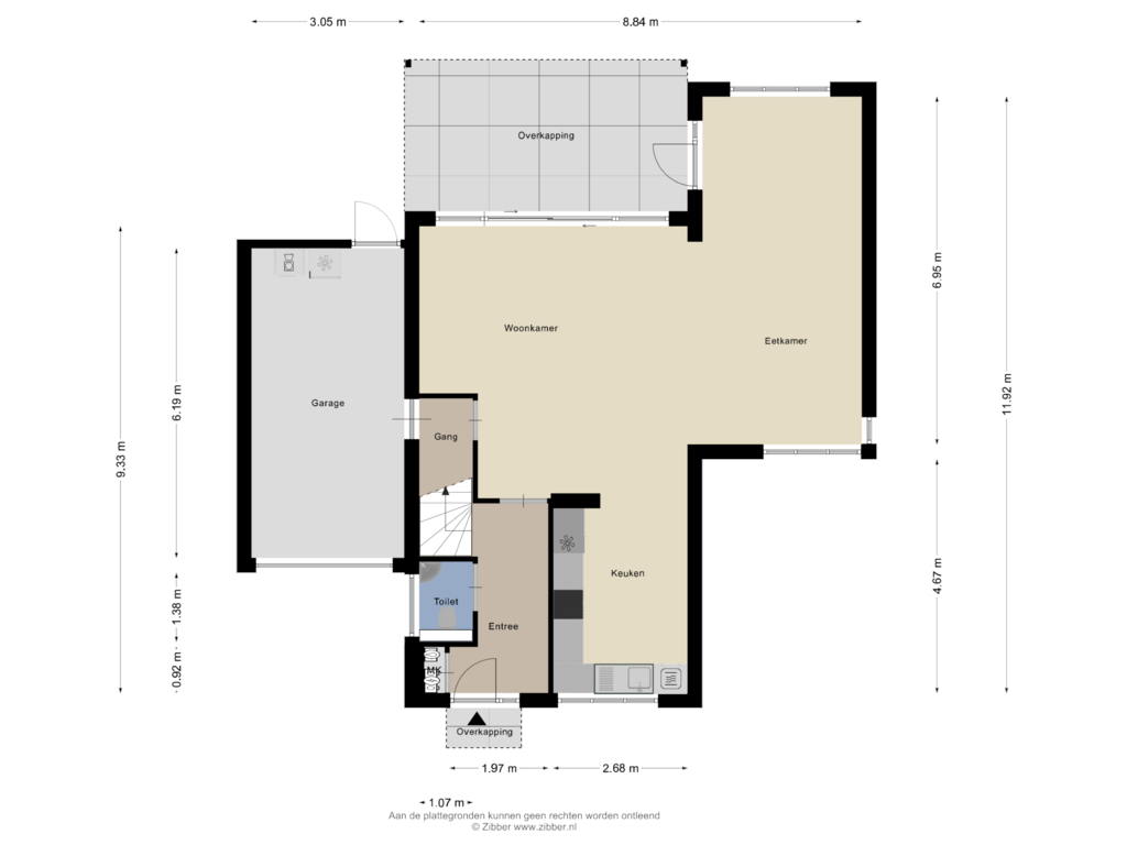 Bekijk plattegrond van Begane grond van Elsterstraatweg 33