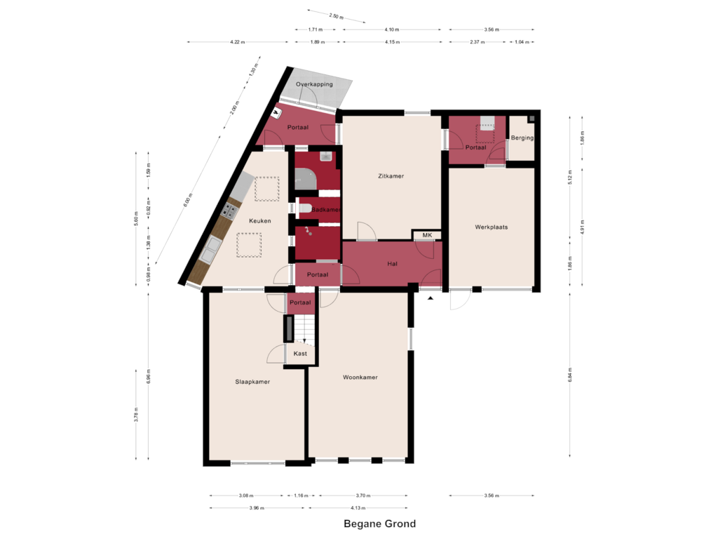 Bekijk plattegrond van Begane Grond van Molenweg 8