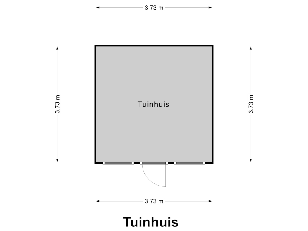 Bekijk plattegrond van Tuinhuis van Molenweg 8