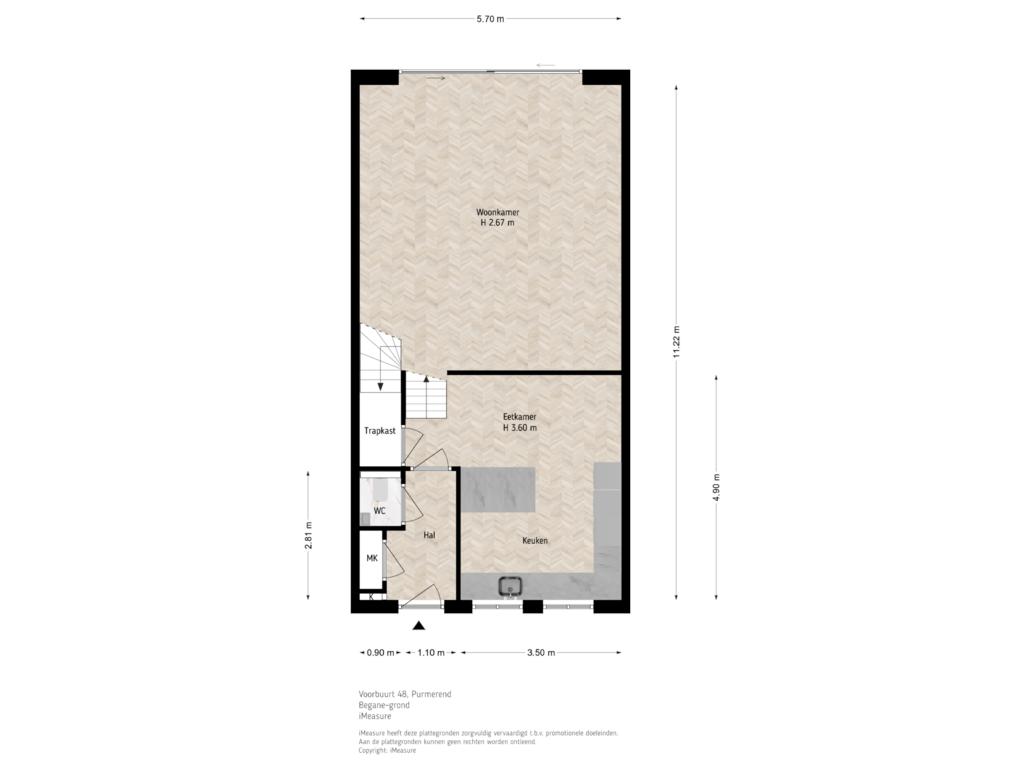 Bekijk plattegrond van Begane-grond van Voorbuurt 48